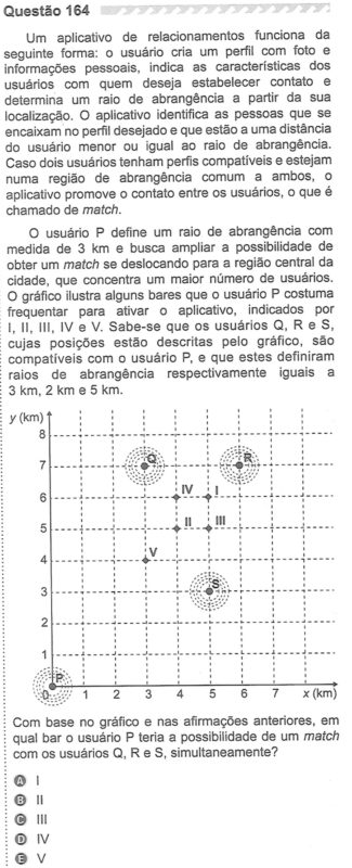 Prova comentada Enem 2019 prova cinza questão 164