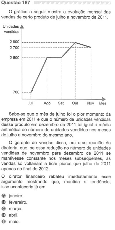 Enem 2019 prova cinza - Resolução Questão 167 