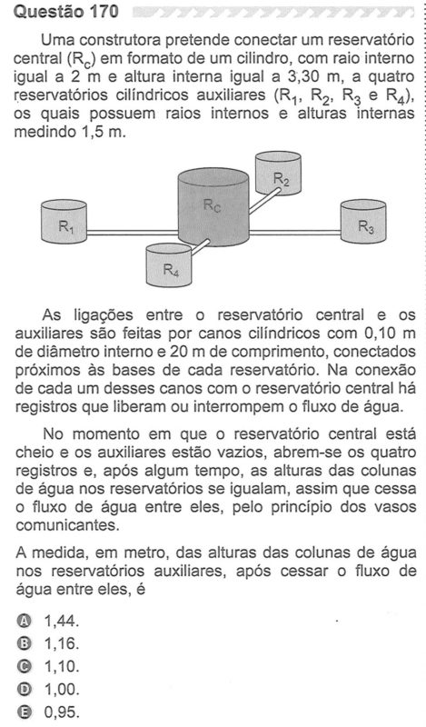 Enem 2019 prova cinza - Resolução Questão 170