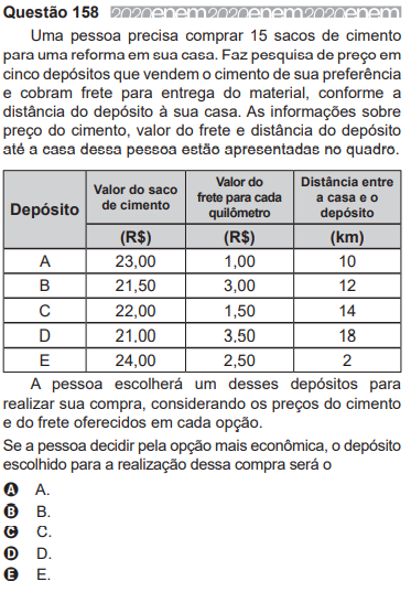 Resolução Enem Impresso 2020 Matemática