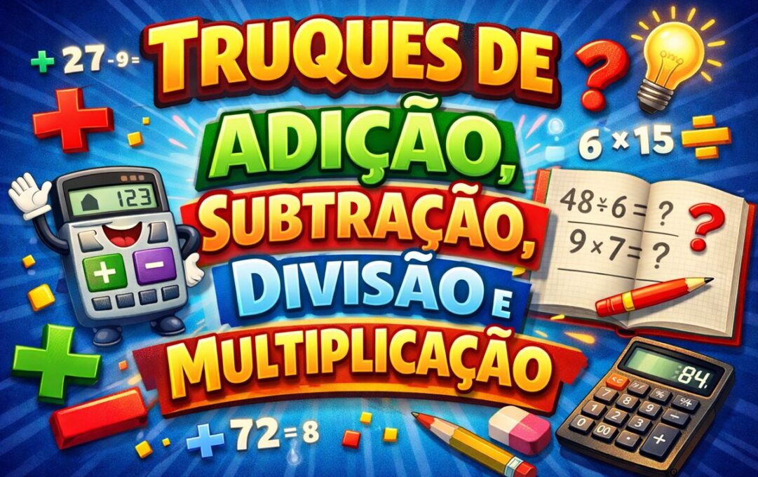 Cálculo mental Exercícios na Descrição Adição, Subtração, Multiplicação e Divisão