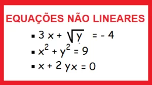 exemplos de equações não lineares